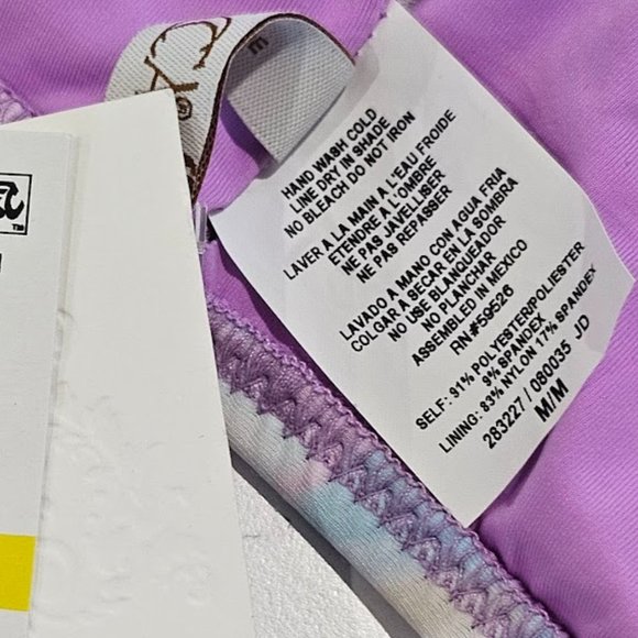 Becca Blue Agate Kimberly Asymmetrical Swim Bikini Top Size Medium - Picture 9 of 11